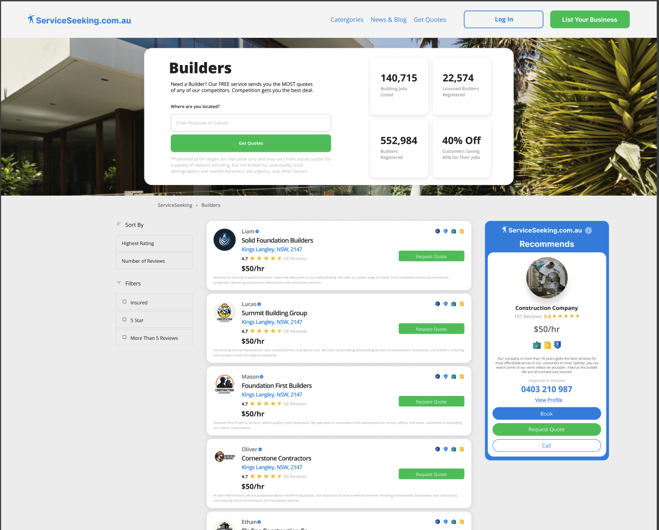 Featured Business on Cateogry Page