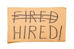 Fired Hired Sign