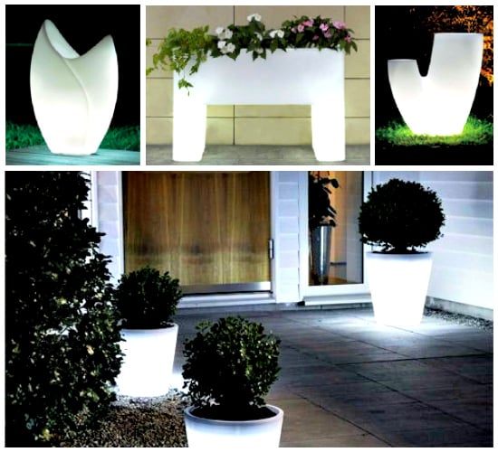illuminated planters