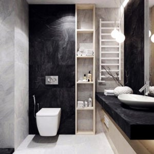 black and white bathroom tiles design