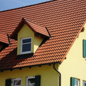 brown coloured house roof