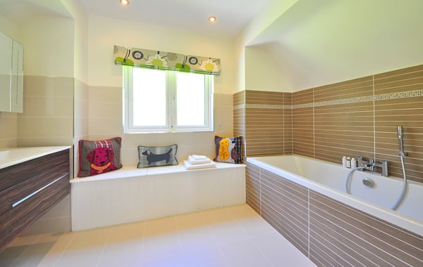 modern bathroom design with neutral colour